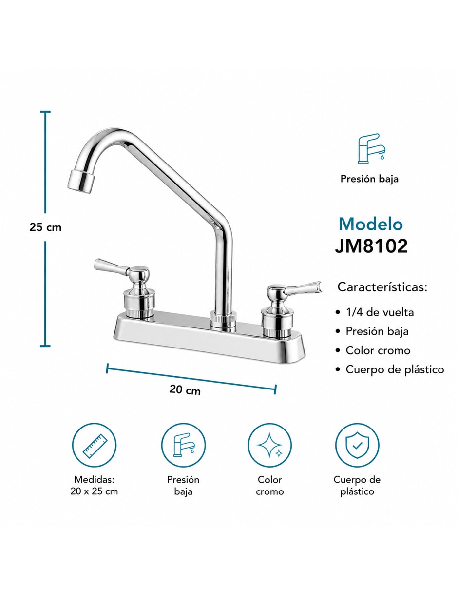 Llave mezcladora para cocina Maxims Mezcladoras
