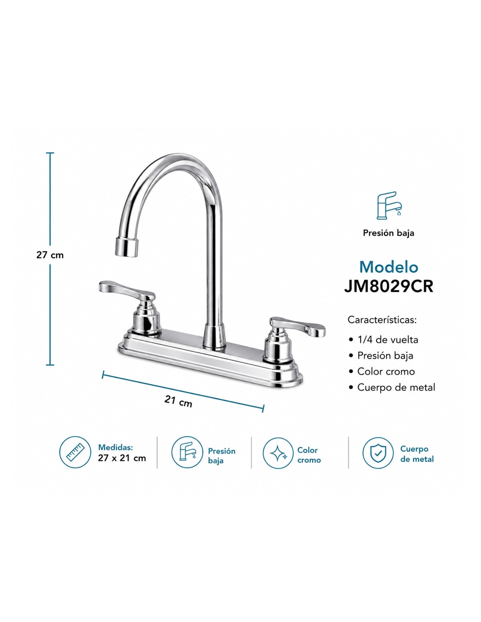 Llave mezcladora para cocina Maxims Mezcladoras