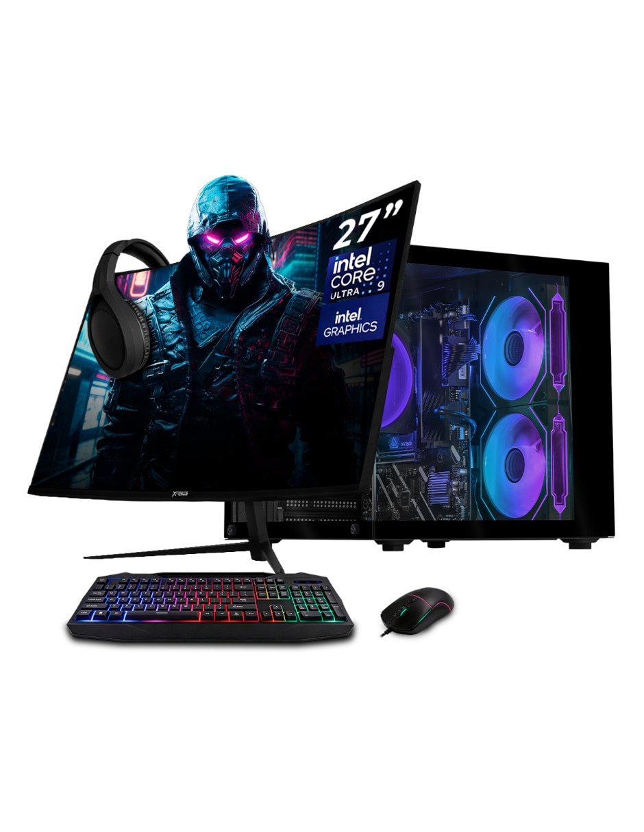 Computadora gamer Xtreme Pc Gaming XTBRU916GB5XEMTGB 27 pulgadas Full HD Intel core ultra 9 Integradas 16 GB RAM 1 TB SSD