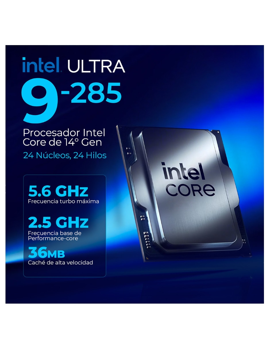 Computadora gamer Xtreme Pc Gaming XTBRU916GB5XETGB Intel core ultra 9 Integradas 16 GB RAM 1 TB SSD