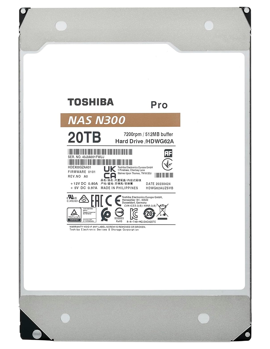 Disco duro interno TOSHIBA de 20 TB