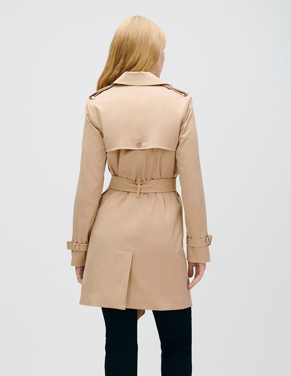 Gabardina resistente al agua con bolsillos para mujer 2