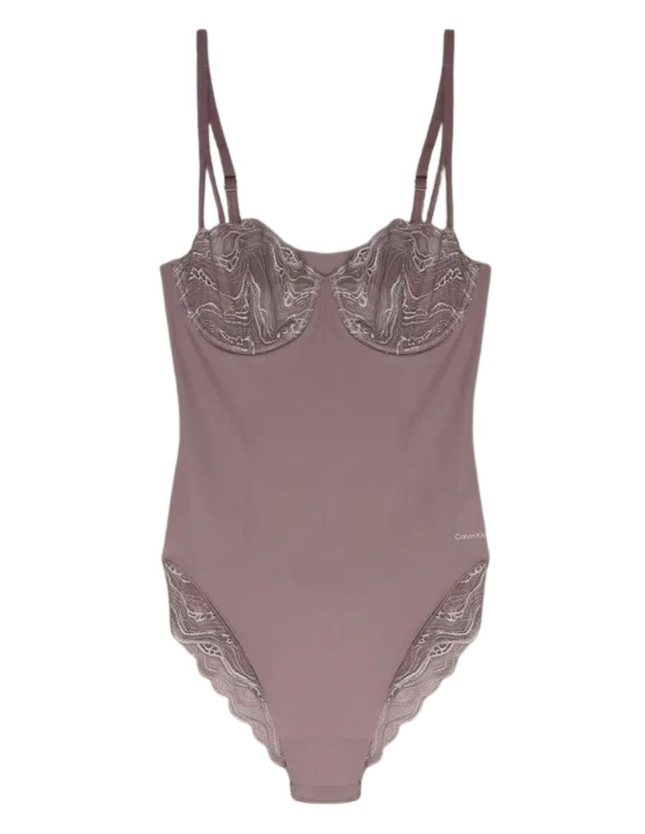 Body Calvin Klein cuello V escote profundo para mujer 2