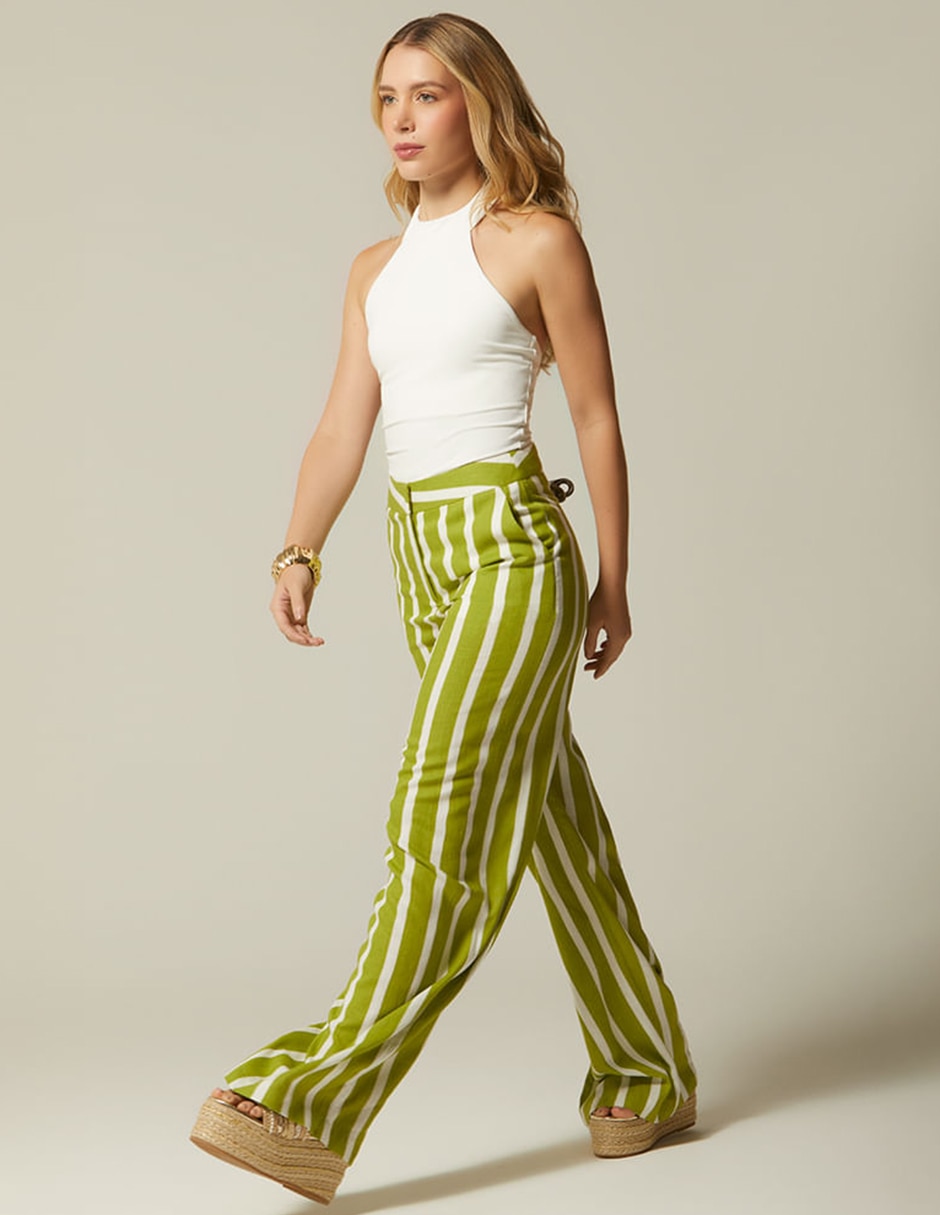 Pantalón Relaxed STUDIO F Brisa Tropical Palazzo para mujer