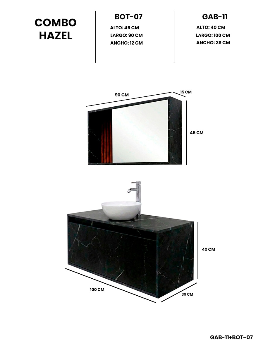 Gabinete armable Hazel Decomobil de MDF y melamina