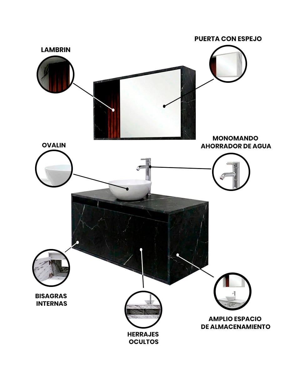 Gabinete armable Hazel Decomobil de MDF y melamina