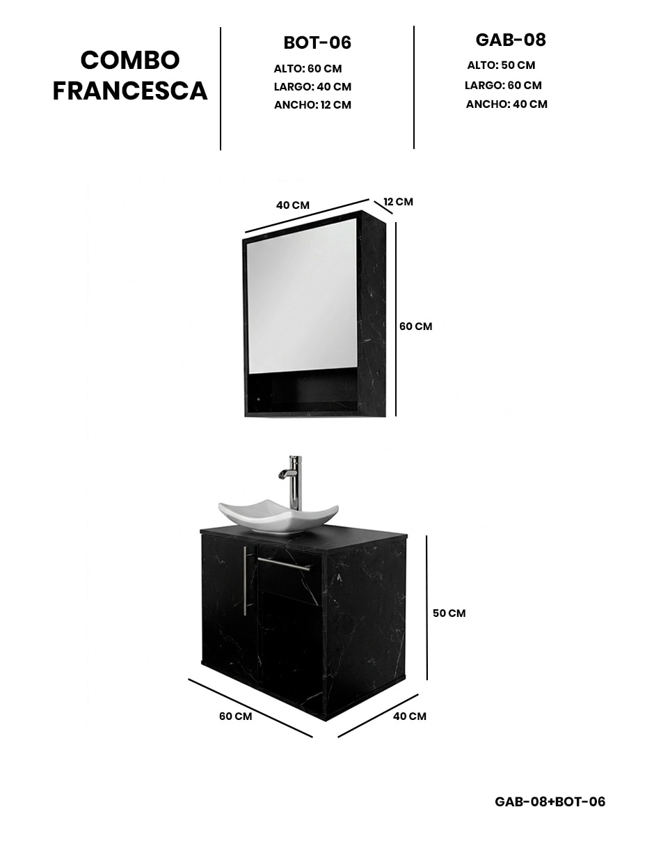 Gabinete armable Francesca Decomobil de MDF y melamina