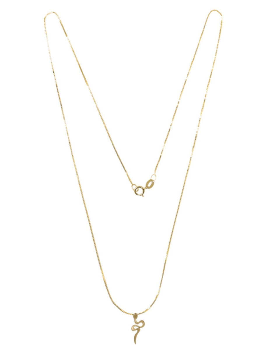 Collar con dije de serpiente Fianelli Levent de oro amarillo 14 K