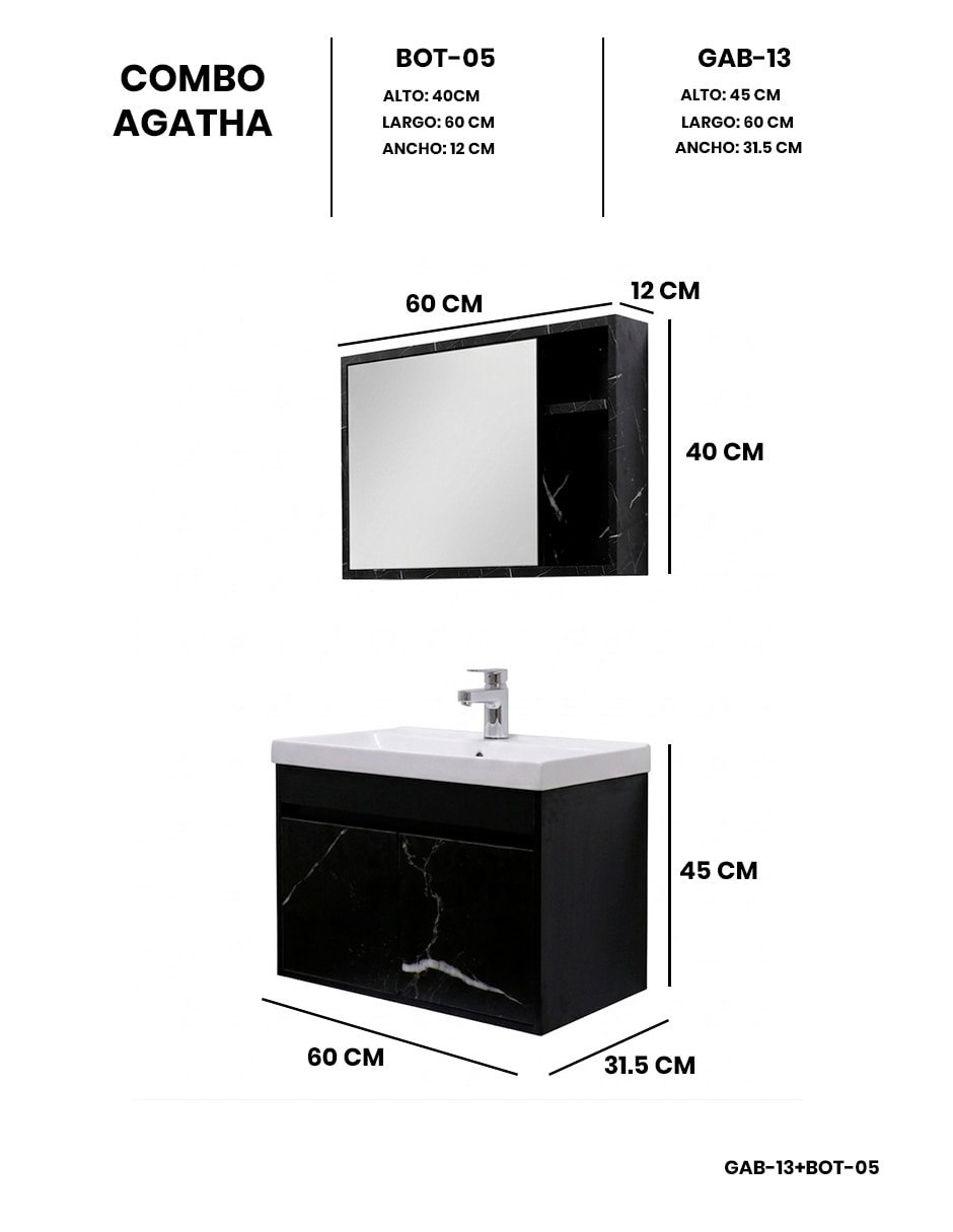 Gabinete armable Agatha Decomobil de MDF y melamina