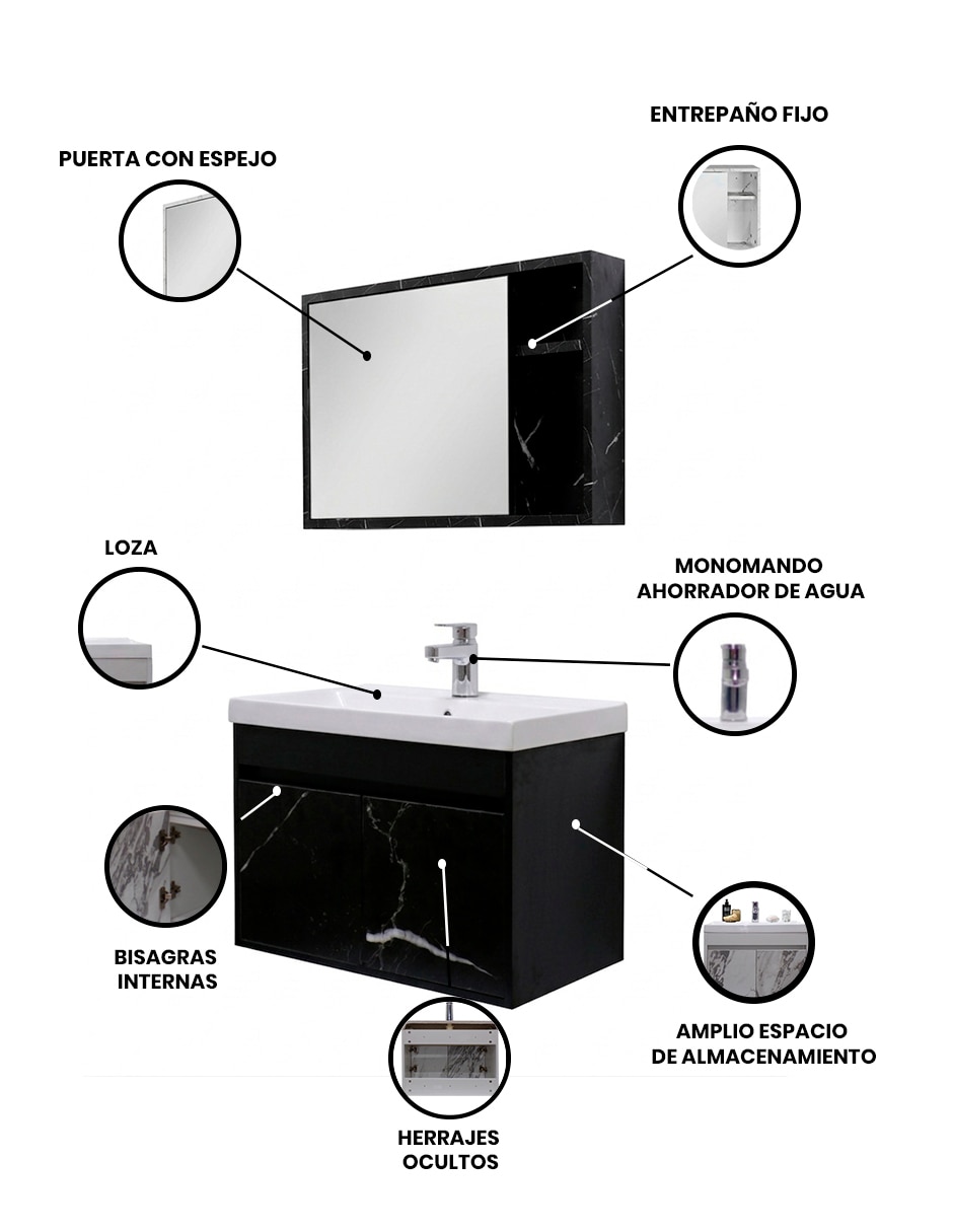 Gabinete armable Agatha Decomobil de MDF y melamina