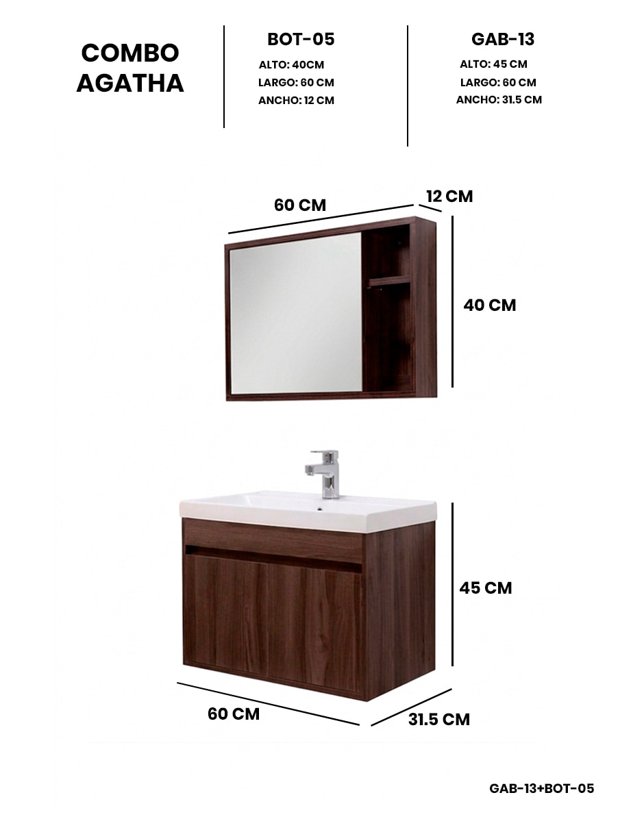 Gabinete armable Agatha de MDF y melamina 7
