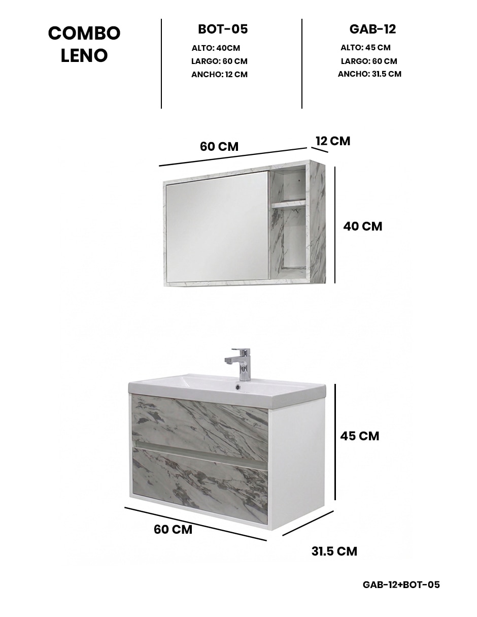 Gabinete armable Leno de MDF y melamina 2