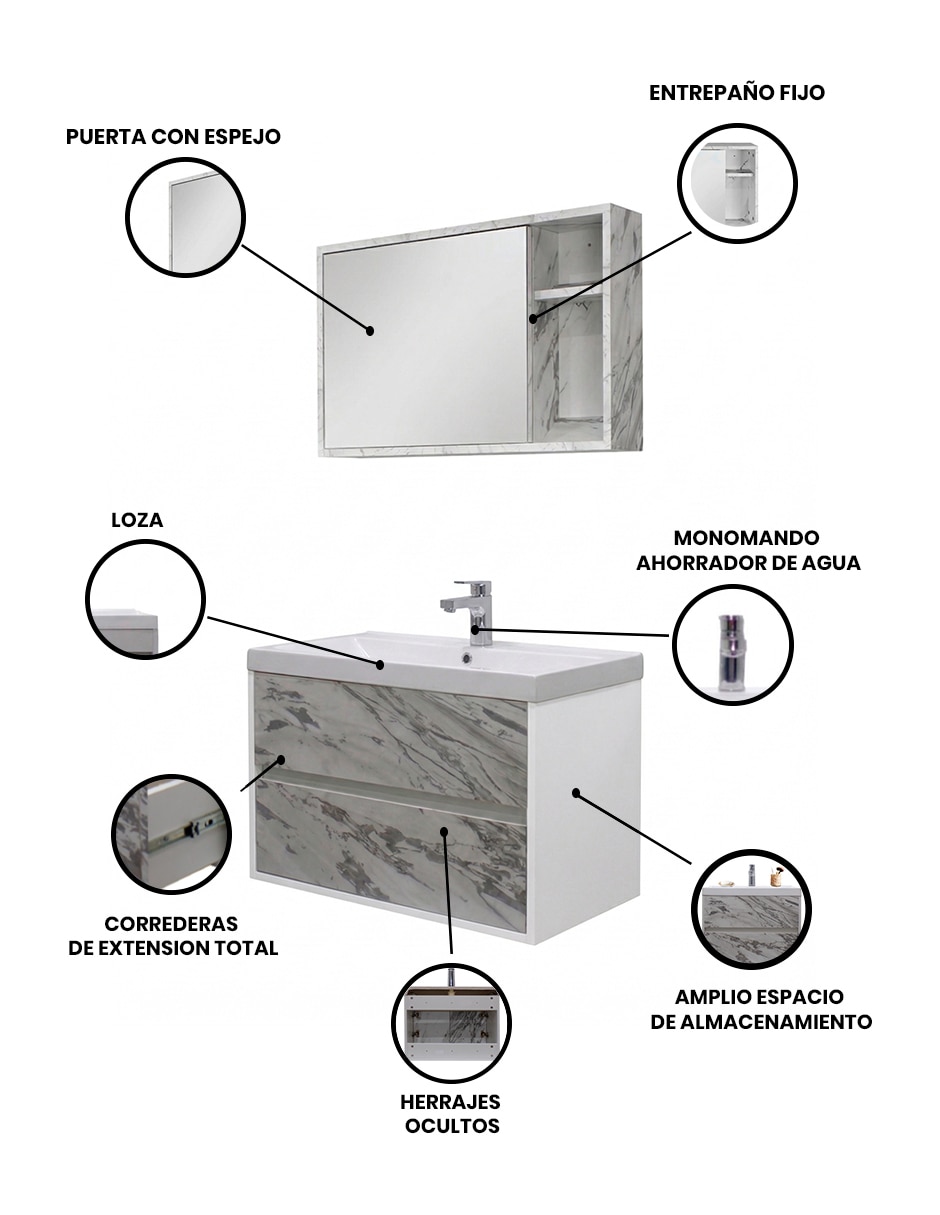 Gabinete armable Leno de MDF y melamina 5