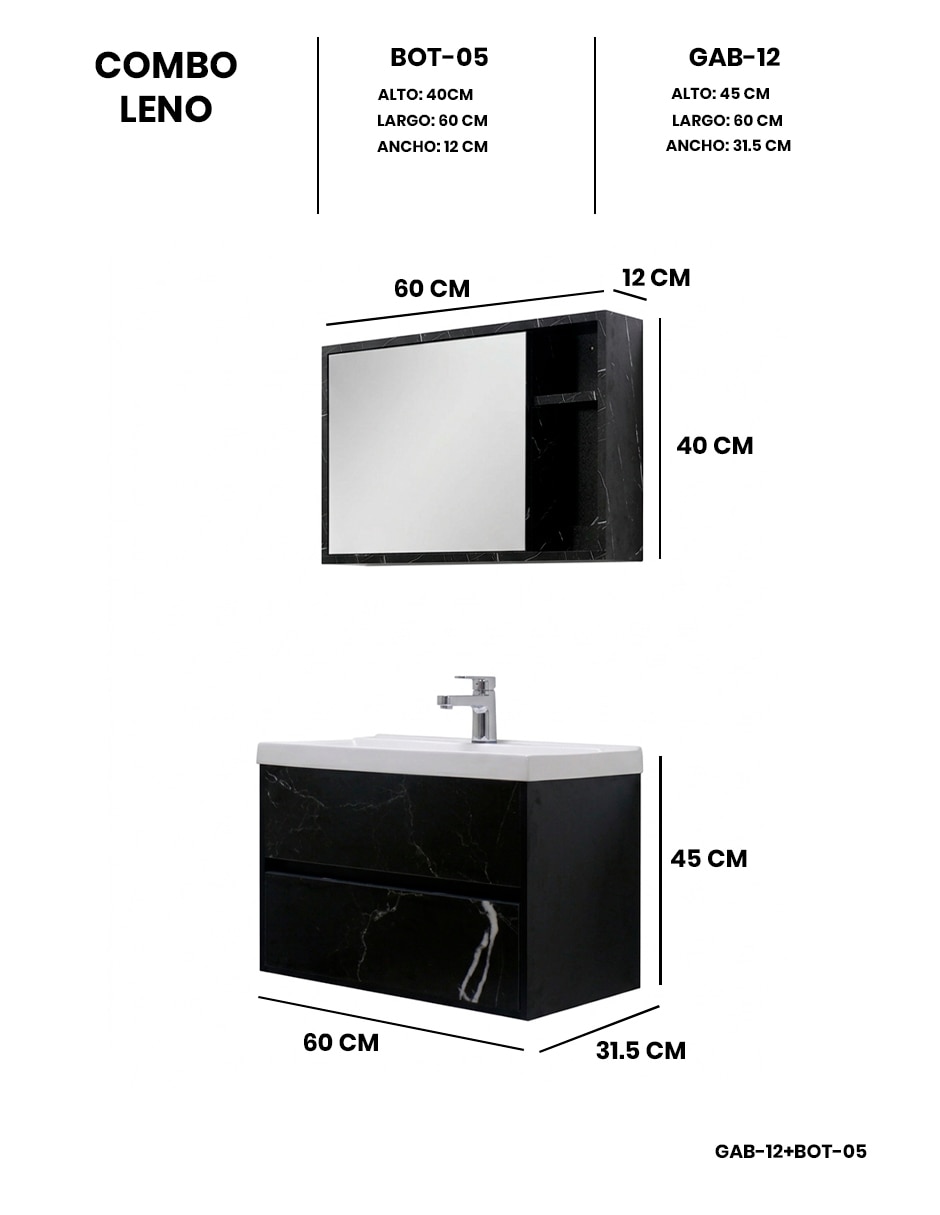 Gabinete armable Leno Decomobil de MDF y melamina