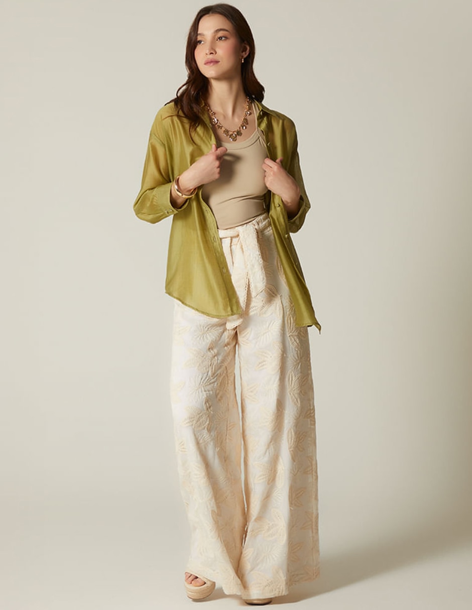 Pantalón Relaxed STUDIO F Cabo Mallorca Palazzo para mujer
