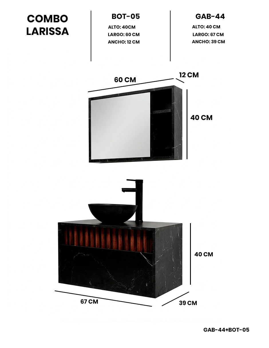 Gabinete armable Larissa de MDF y melamina 2