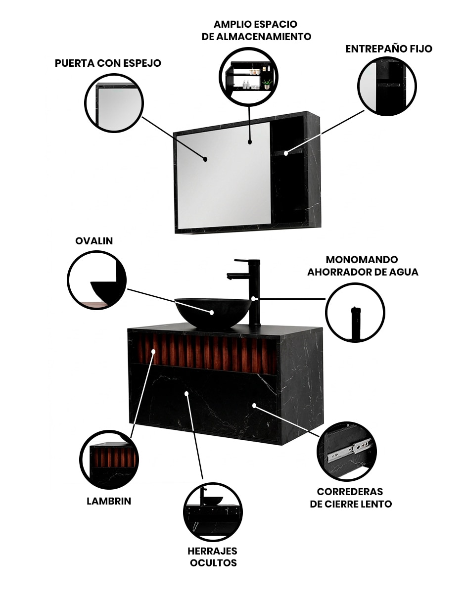 Gabinete armable Larissa de MDF y melamina 4