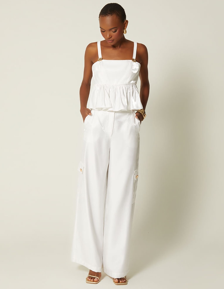 Pantalón de vestir palazzo para mujer 6