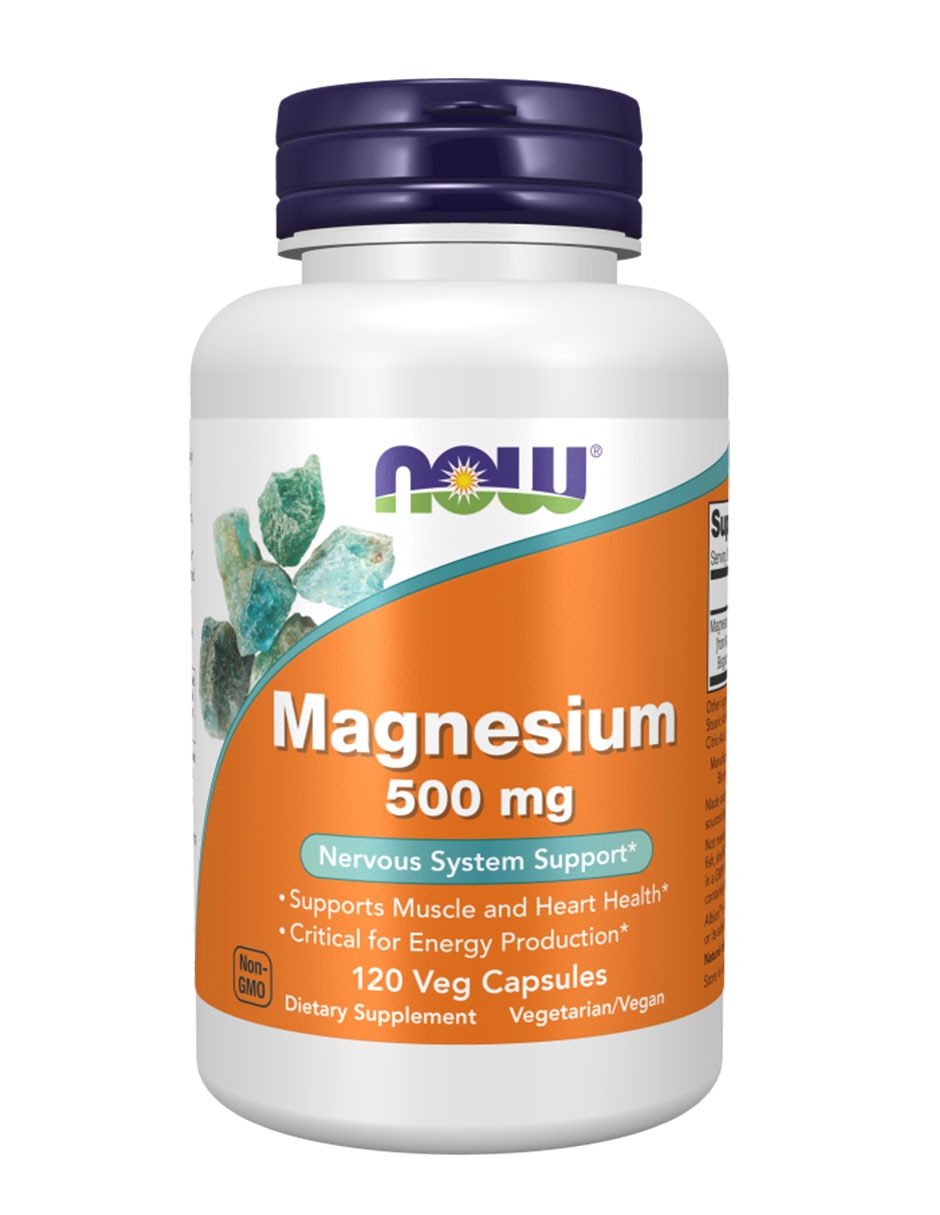 Magnesio 500 mg 120 cápsulas Now