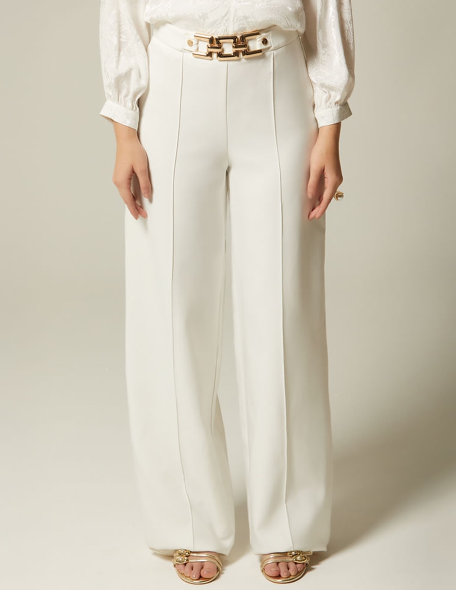 Pantalón de vestir STUDIO F Gaia Terra Palazzo para mujer