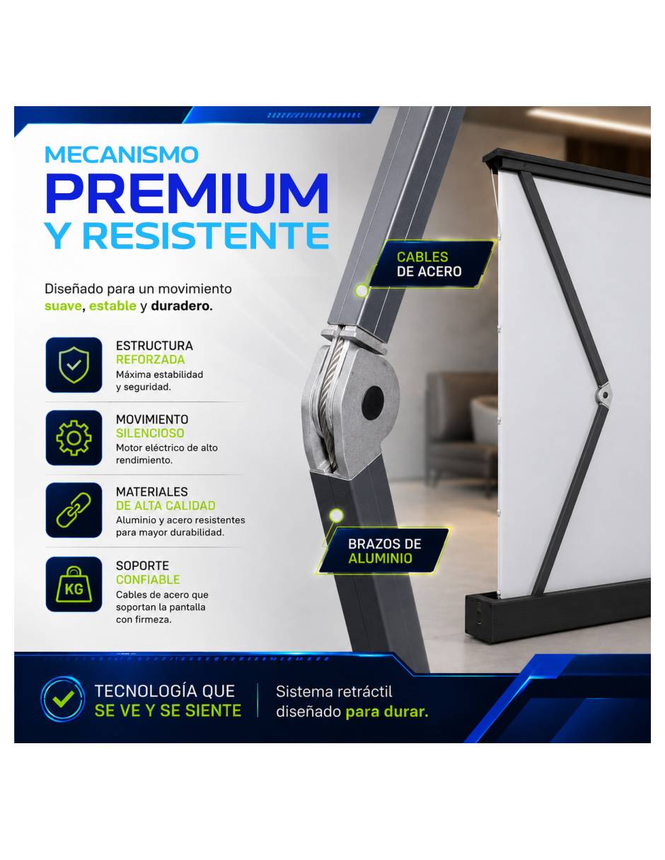 Pantalla proyector eléctrica MKZ-PANTAPULL72E 8