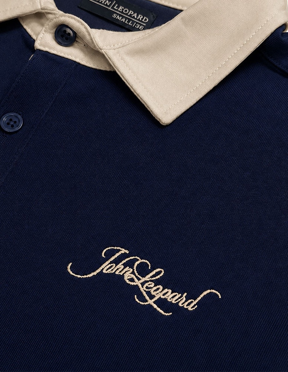 Playera tipo polo John Leopard Santos Polo para hombre
