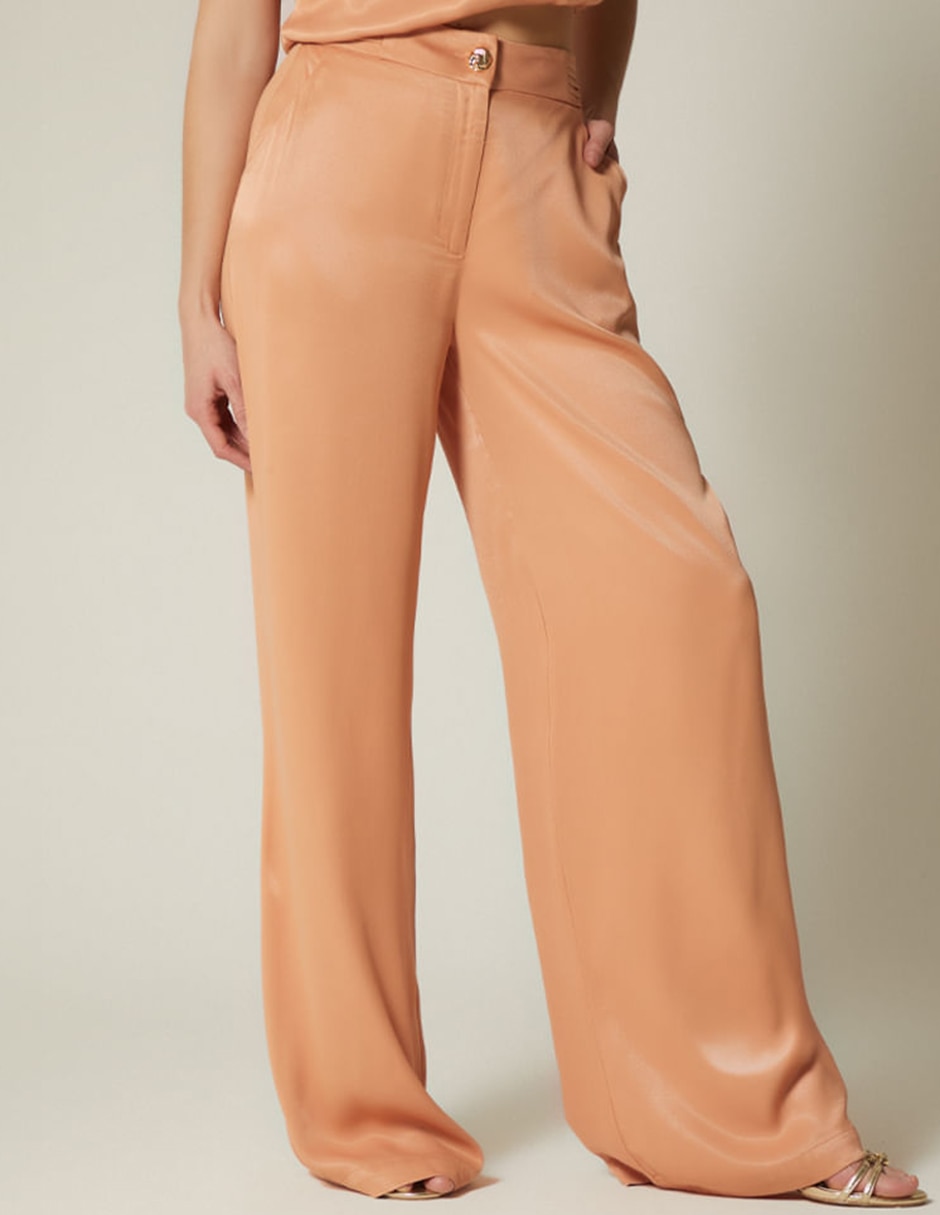 Pantalón de vestir Lujo Floral Palazzo para mujer Pantalón de vestir Lujo Floral Palazzo para mujer