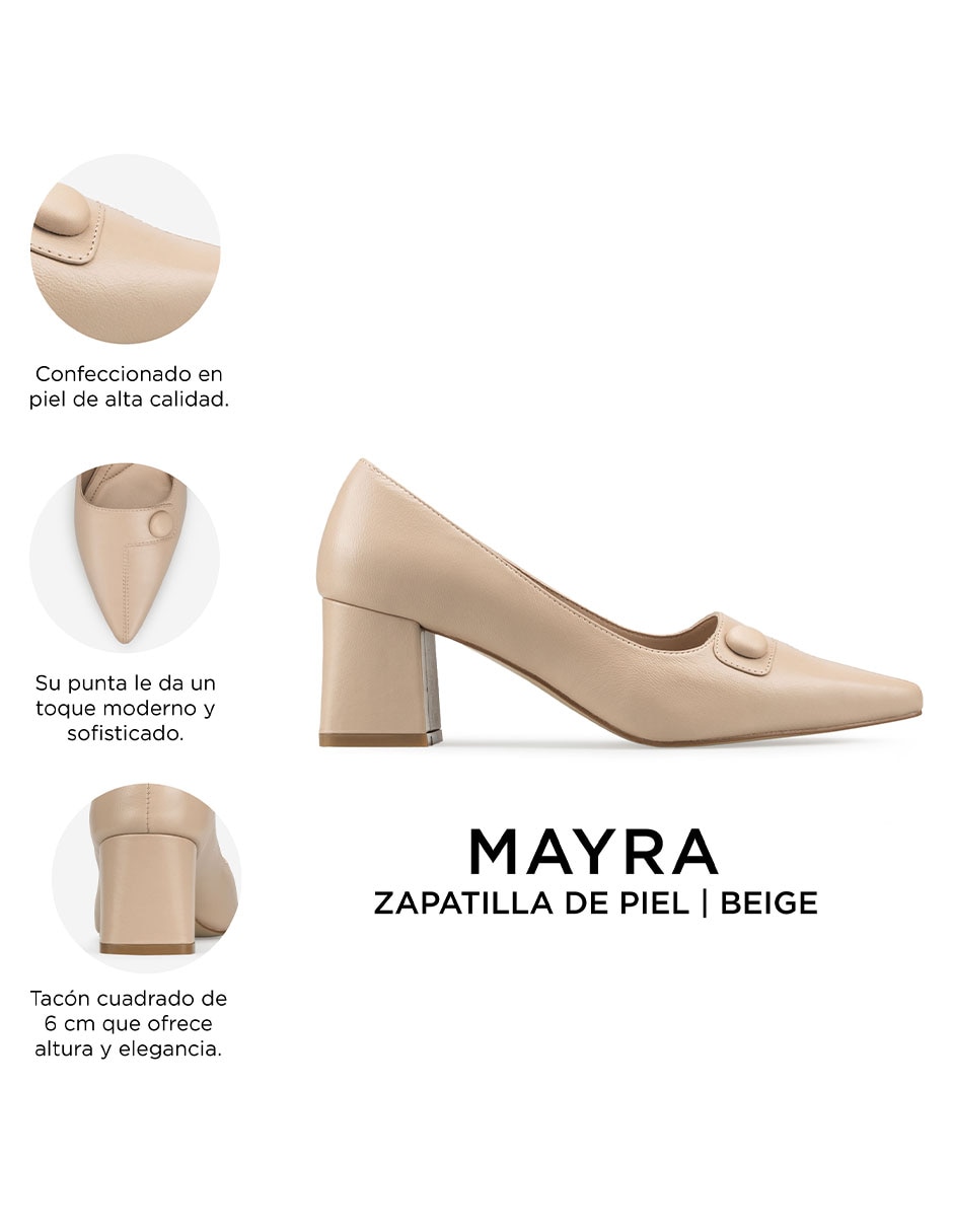 Zapatilla de piel Davenia