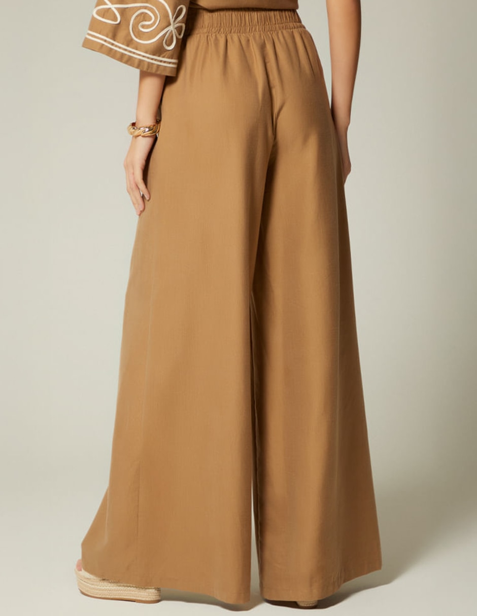 Pantalón Relaxed STUDIO F Elegancia Artesanal Palazzo para mujer