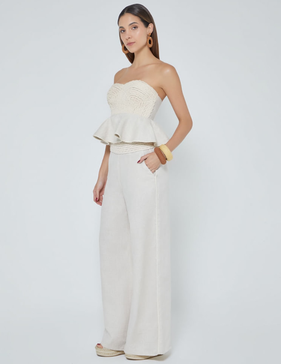 Pantalón Relaxed STUDIO F Herencia Artesanal Mex Palazzo para mujer