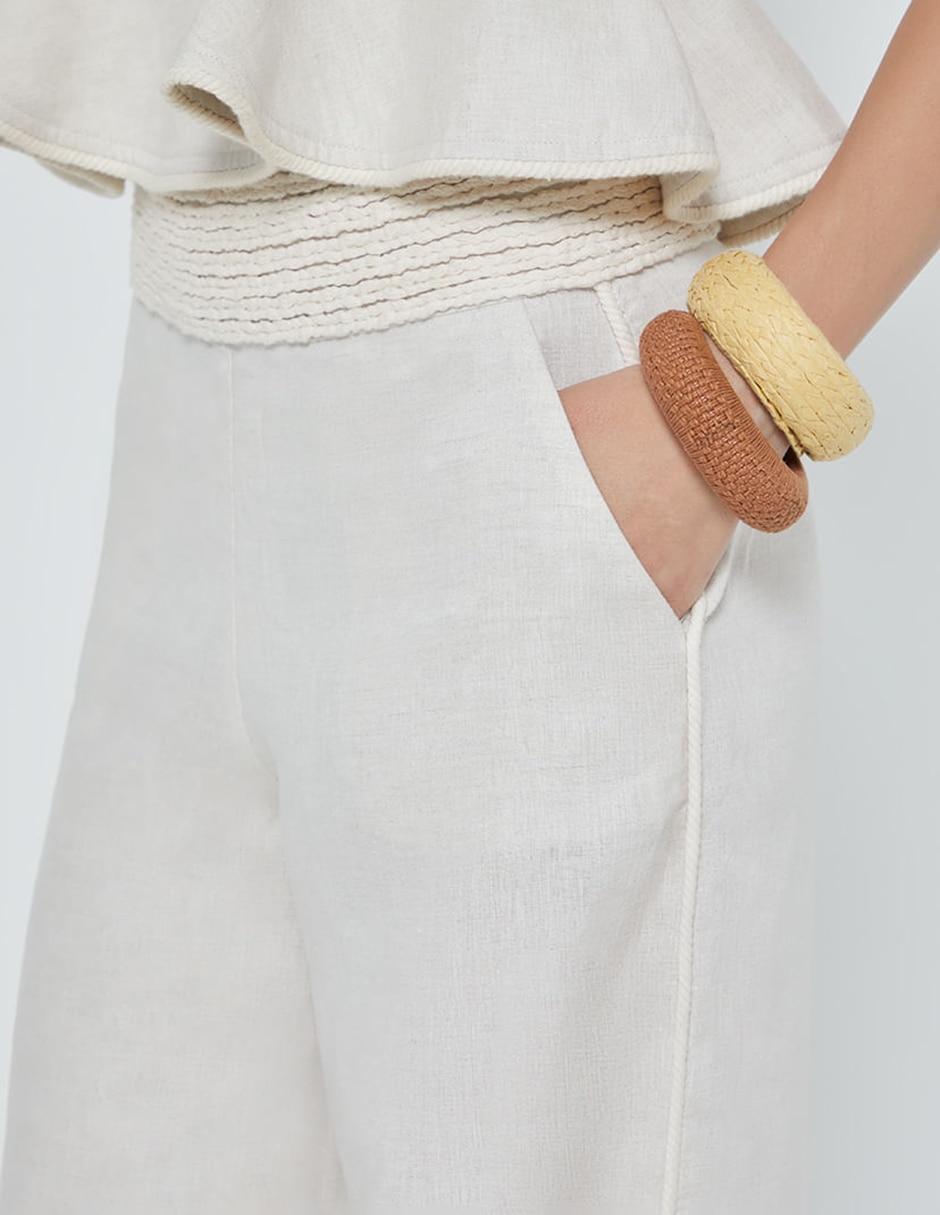Pantalón Relaxed STUDIO F Herencia Artesanal Mex Palazzo para mujer