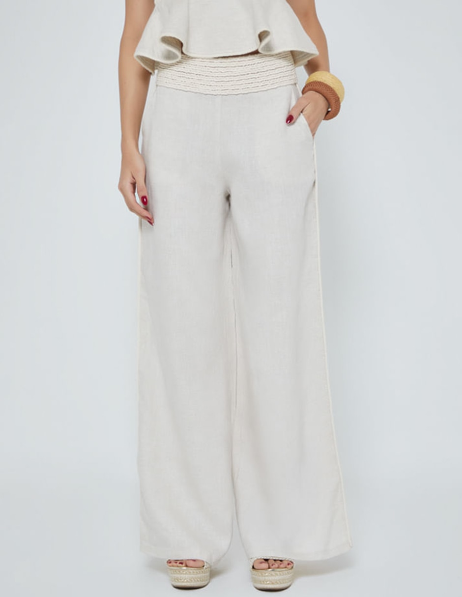 Pantalón Relaxed Herencia Artesanal Mex Palazzo para mujer