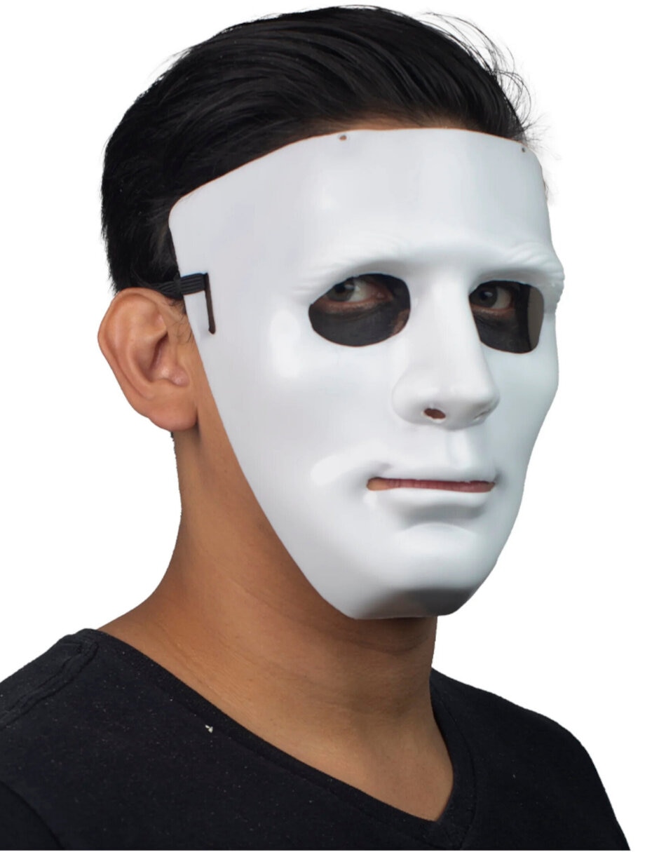 Máscara para disfraz de Face White Máscaras Rígidas REV