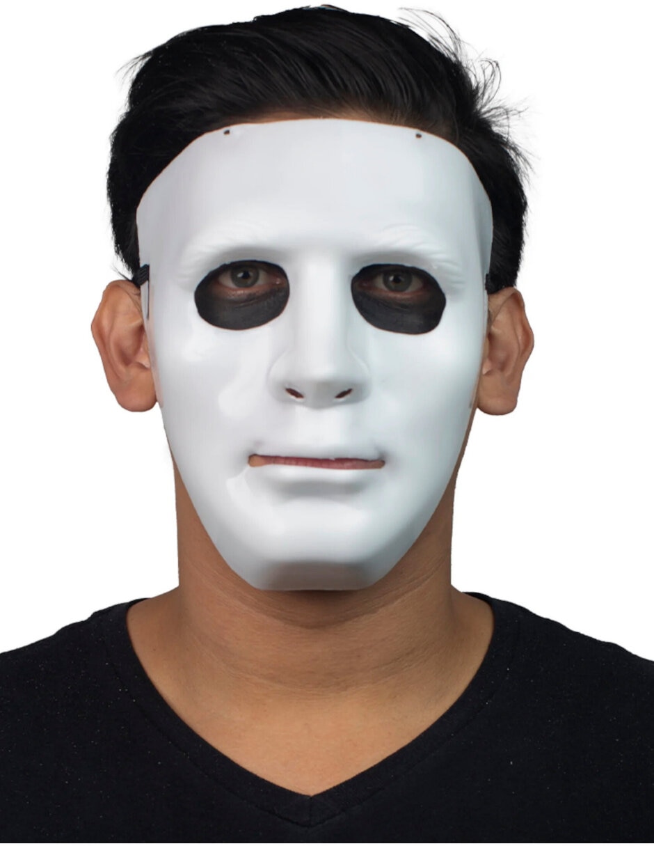 Máscara para disfraz de Face White Máscaras Rígidas REV