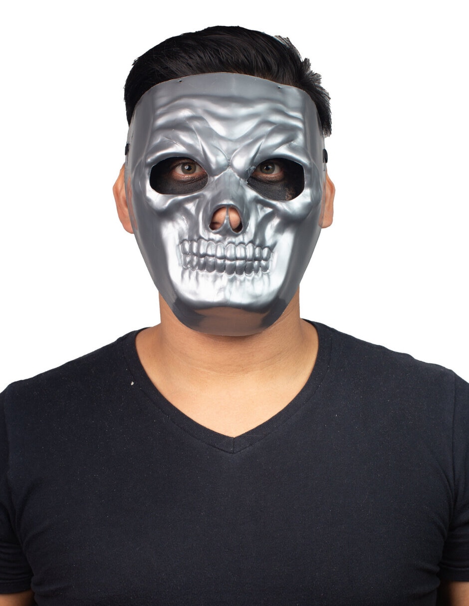 Máscara para disfraz de Skull Silver Máscaras Rígidas REV