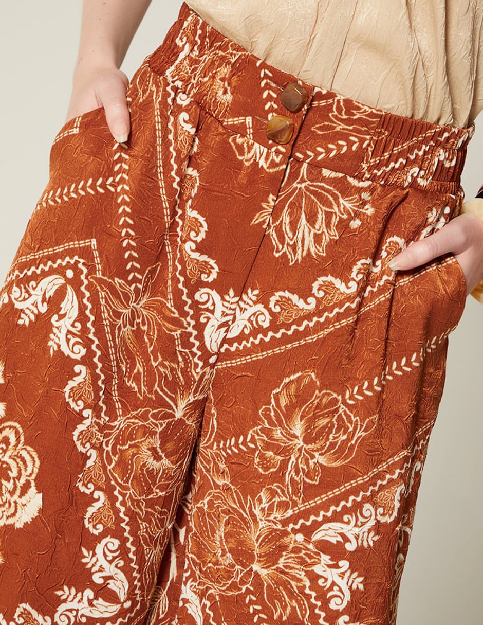 Pantalón Relaxed STUDIO F Sonora Bloom Palazzo para mujer