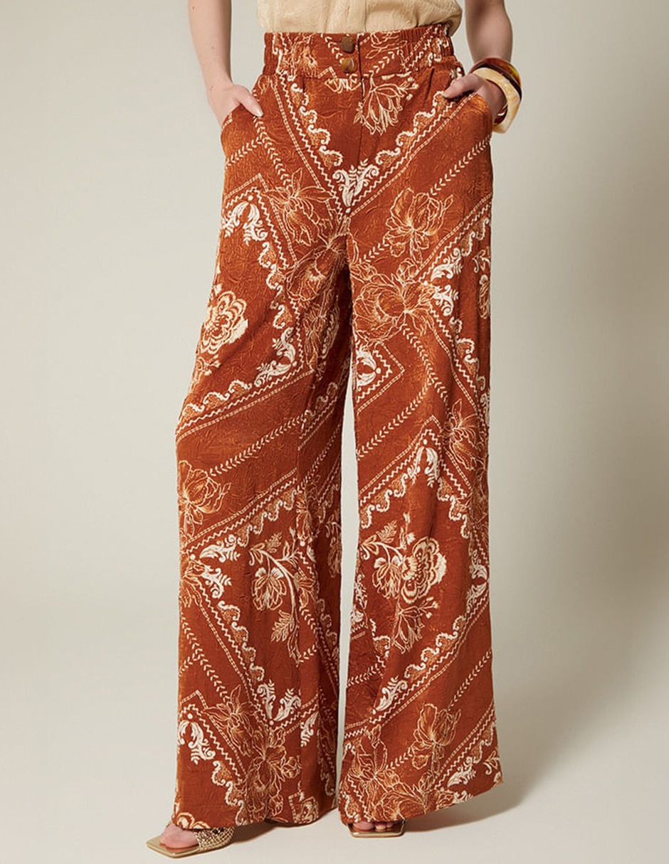 Pantalón Relaxed Sonora Bloom Palazzo para mujer
