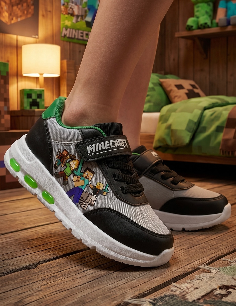Tenis Minecraft para niño Steve y Alex