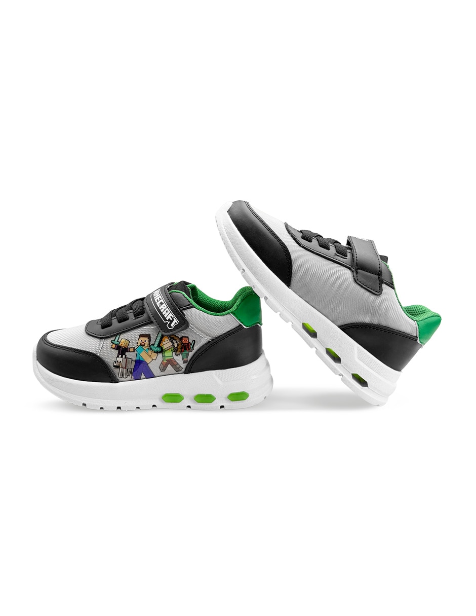 Tenis Minecraft para niño Steve y Alex