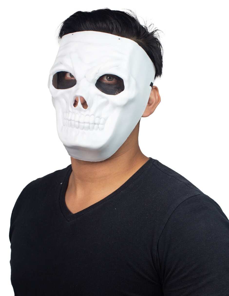 Máscara para disfraz de Skull White Máscaras Rígidas REV