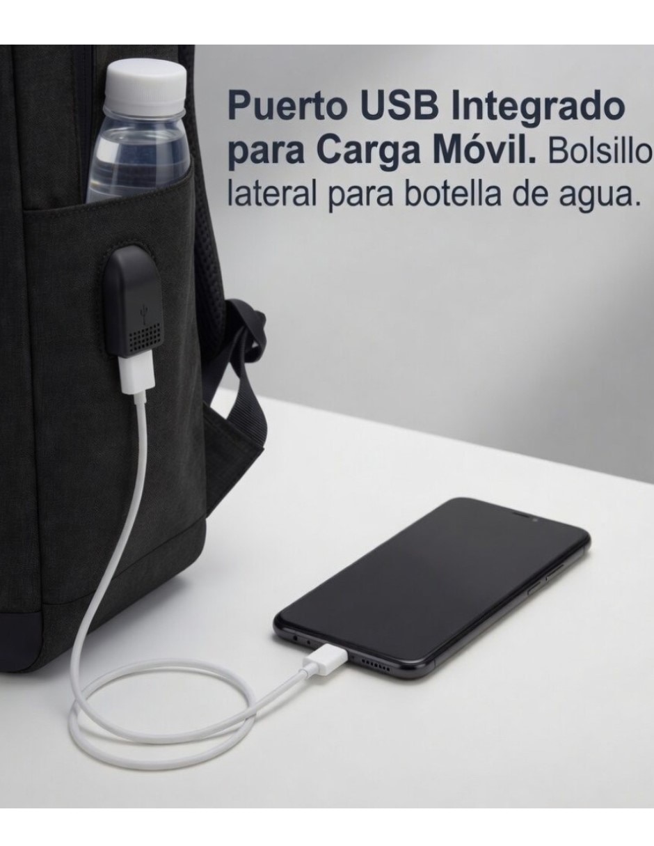 Mochila con portalaptop impermeable unisex 4