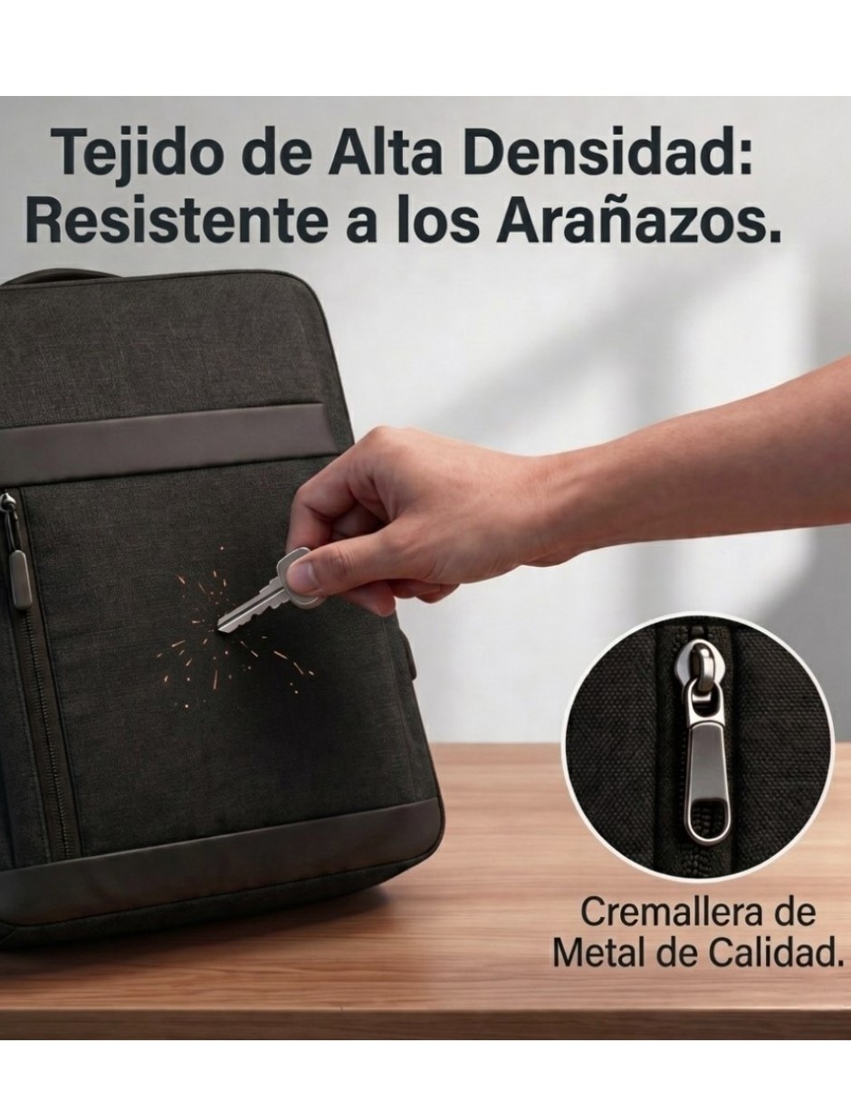 Mochila con portalaptop impermeable unisex 6