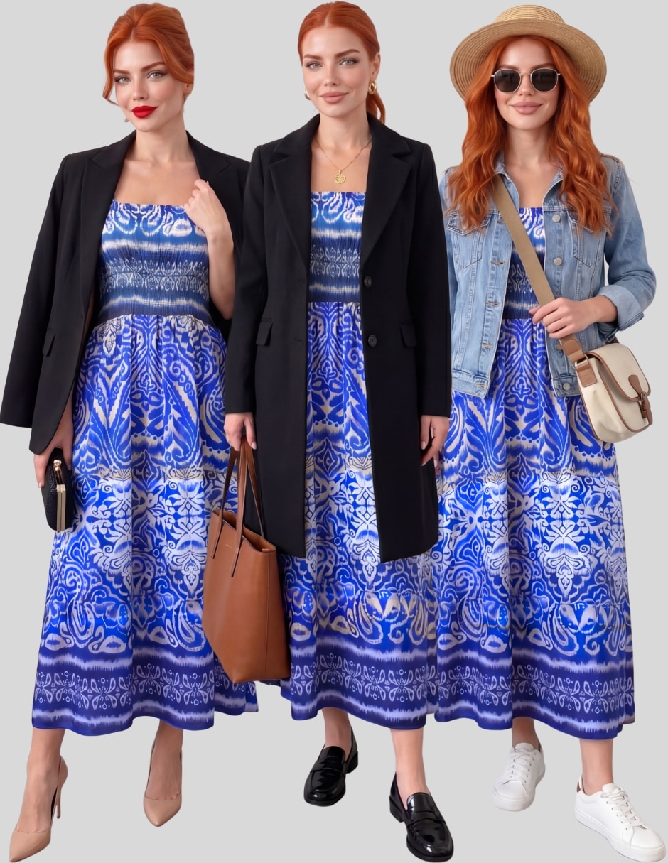 Vestido midi casual para mujer