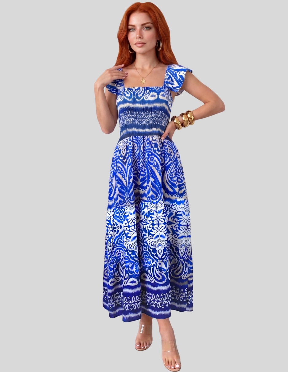 Vestido midi casual para mujer