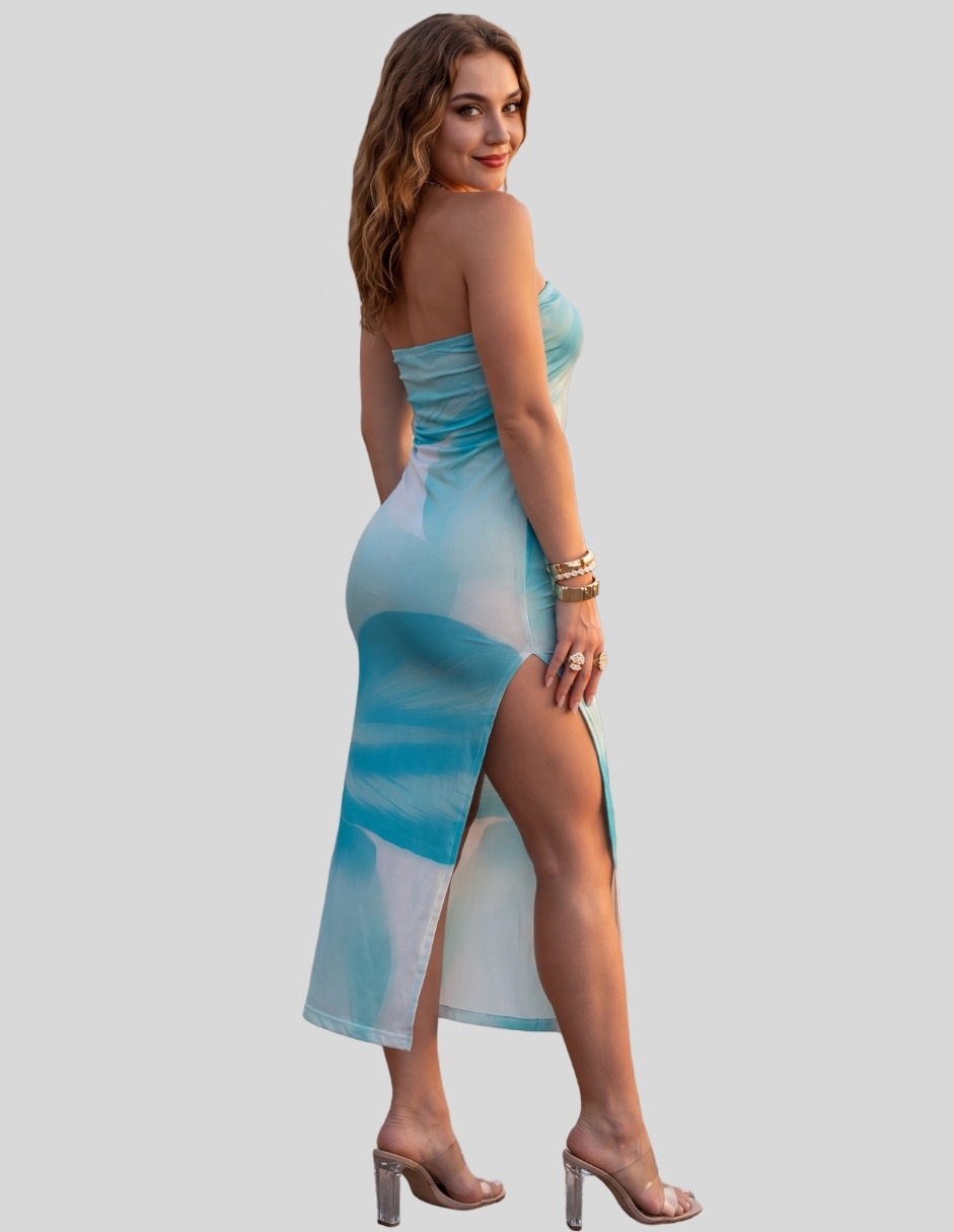 Vestido midi casual Malabis para mujer