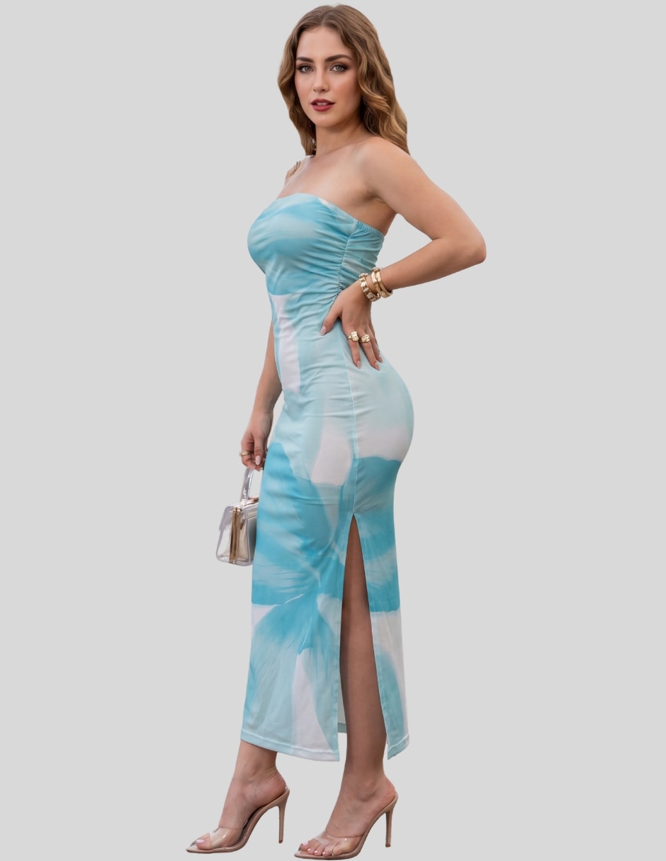 Vestido midi casual Malabis para mujer
