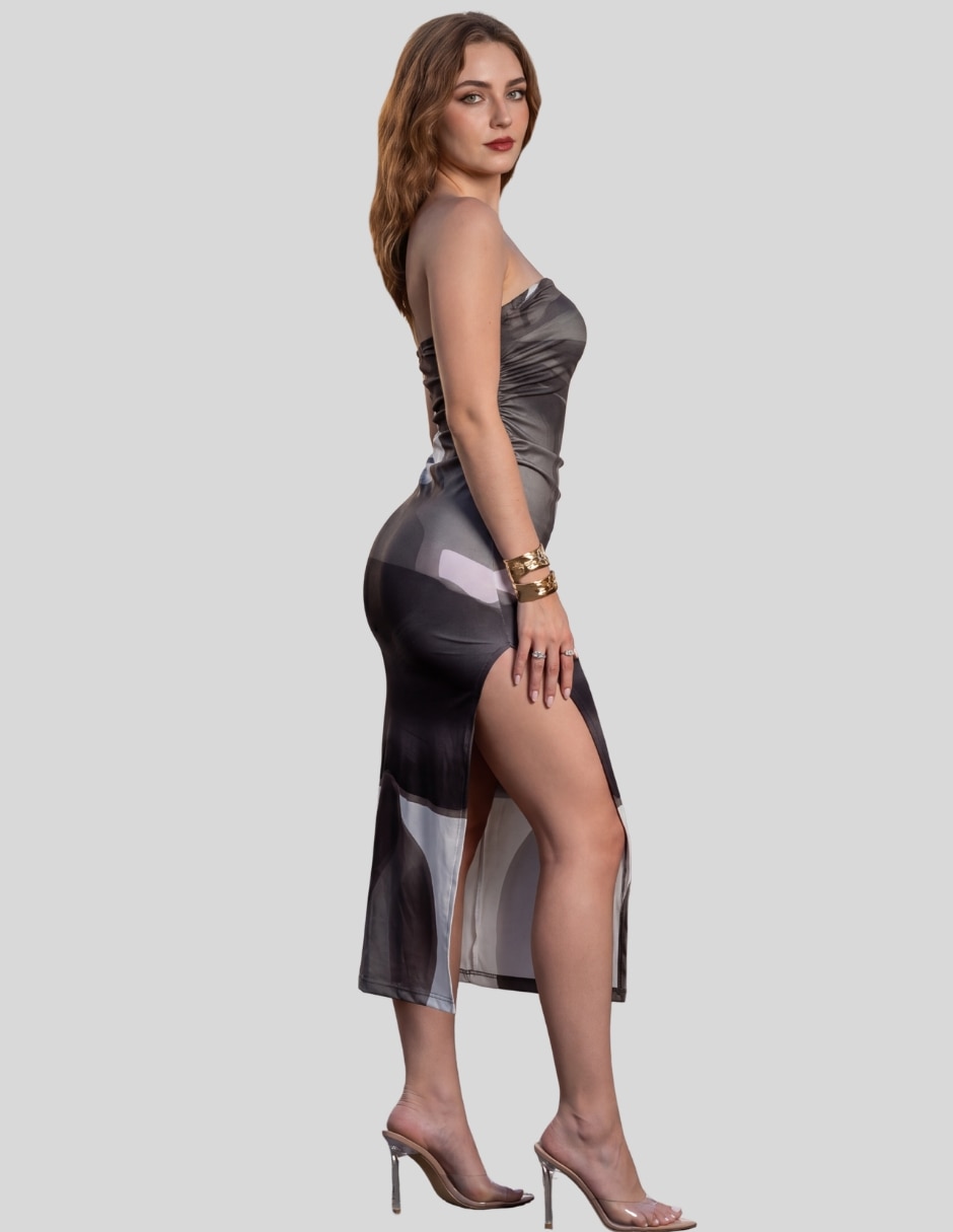 Vestido midi casual Malabis para mujer