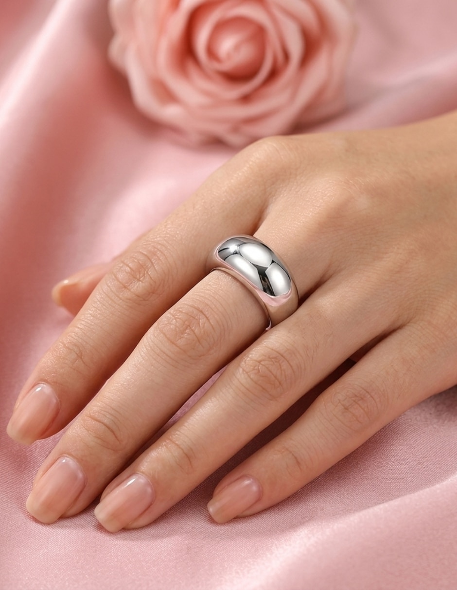 Anillo de luna brillo P 925 de plata lustre 4