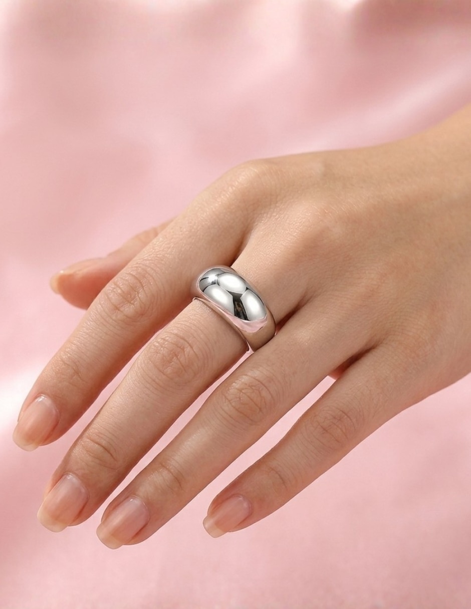 Anillo de luna brillo P 925 de plata lustre 5