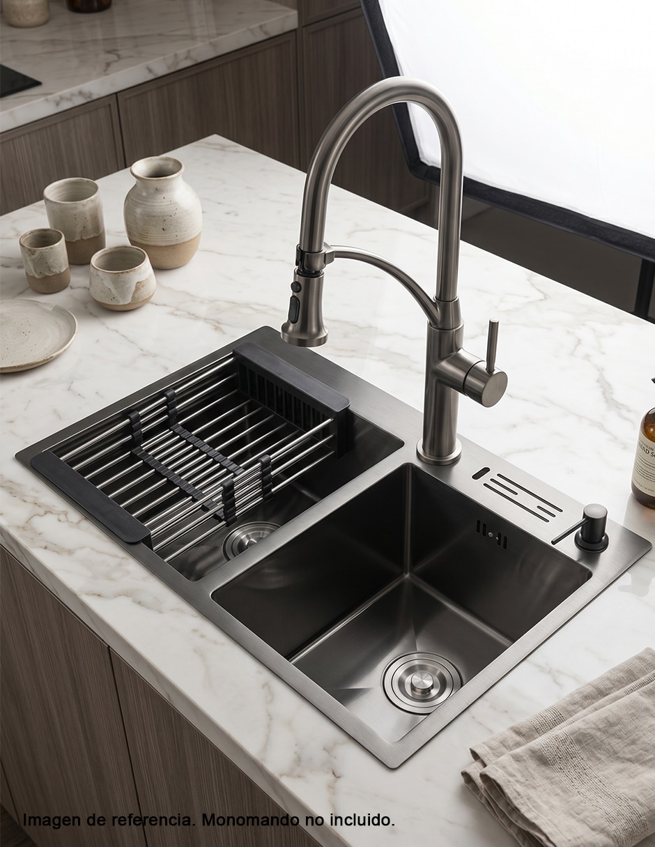 Fregadero de acero inoxidable Maxims con escurridor T8245N